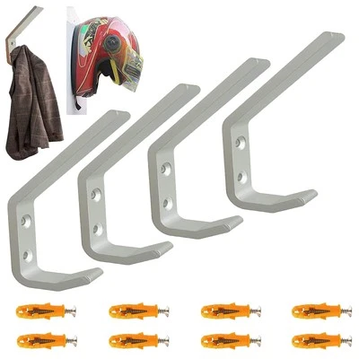 PMSANZAY 4 Pack Sturdy Aluminium Motorcycle Helmet Holdermotorbike Jacket Display Rack
