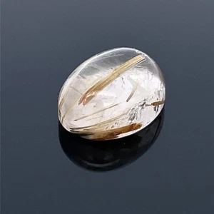 SAMMLERSTEIN RUTILQUARZ OVAL ca. 11,00 ct. SCHMUCKJAGD - Bild 1 von 4