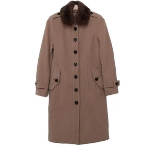 Burberry London Coat Size: 36 Light brown , Detachable fur VG limited From JAPAN - Picture 1 of 12