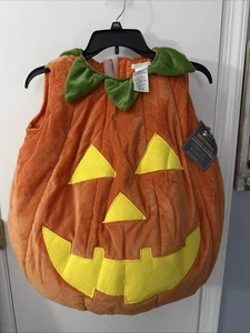 NEW! Pottery Barn Kids Puffy Pumpkin Glow in the Dark Halloween Costume Size 7/8 - Picture 1 of 8