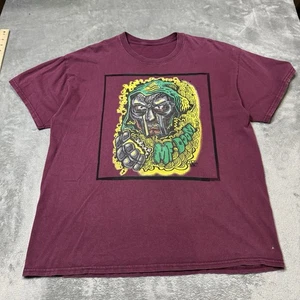 2020 RARE MF DOOM Double Sided Burgandy Shirt Mens Size XL (23x27) - Bild 1 von 11