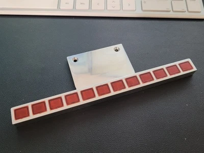 Aluminum Rear T-Bar Bumper with Red Len Tamiya RC 1/14 King Hauler Globeliner - Image 1 of 4