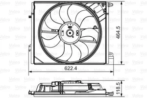 Fan, radiator VALEO 696882 for RENAULT - Picture 1 of 1