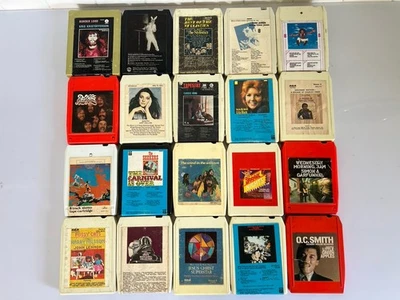 20 x 8 Track Rebuilt Tapes Simon & Garfunkel Carole King Leo Sayer Nilsson Seekr - Image 1 of 4