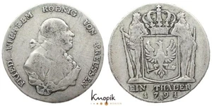 Brandenburg-Preußen, Friedrich Wilhelm II., Taler 1791 A, Berlin, Jaeger 25, fss - Picture 1 of 1
