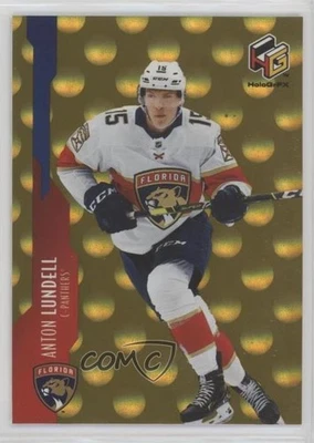 2021-22 Upper Deck Extended Series HoloGrFX Rookies Gold Anton Lundell #HG-3 RC - Image 1 of 2