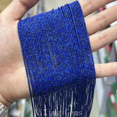 1.5mm High Quality Natural Lapis Lazuli Cylinder Tubu Beads for Jewelry Making - Image 1 of 4