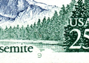 Stamps USA - 25 cent Flag/Yosemite Park Plate #9 Coil Strip of 5 MNH stamps - Picture 1 of 2