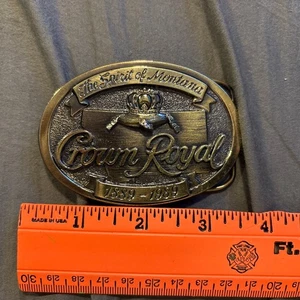 Crown Royal Spirit of Montana Dimensional Vintage Brads Gürtelschnalle 3,5 Zoll - Bild 1 von 3
