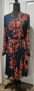 Nanette Lepore Herbst Blumen Biesen Kleid adrett Größe 12 Damen Gilmore Boho  - Bild 1 von 14