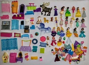 Huge Polly Pocket - Disney Princess - Dolls Figures, Furniture Lot Accessories - Picture 1 of 7