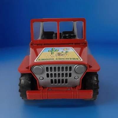 1993 Винтажный Bruder Cross Country красный Jeep Wrangler игрушка коллекционный пластик - Изображение 1 из 4