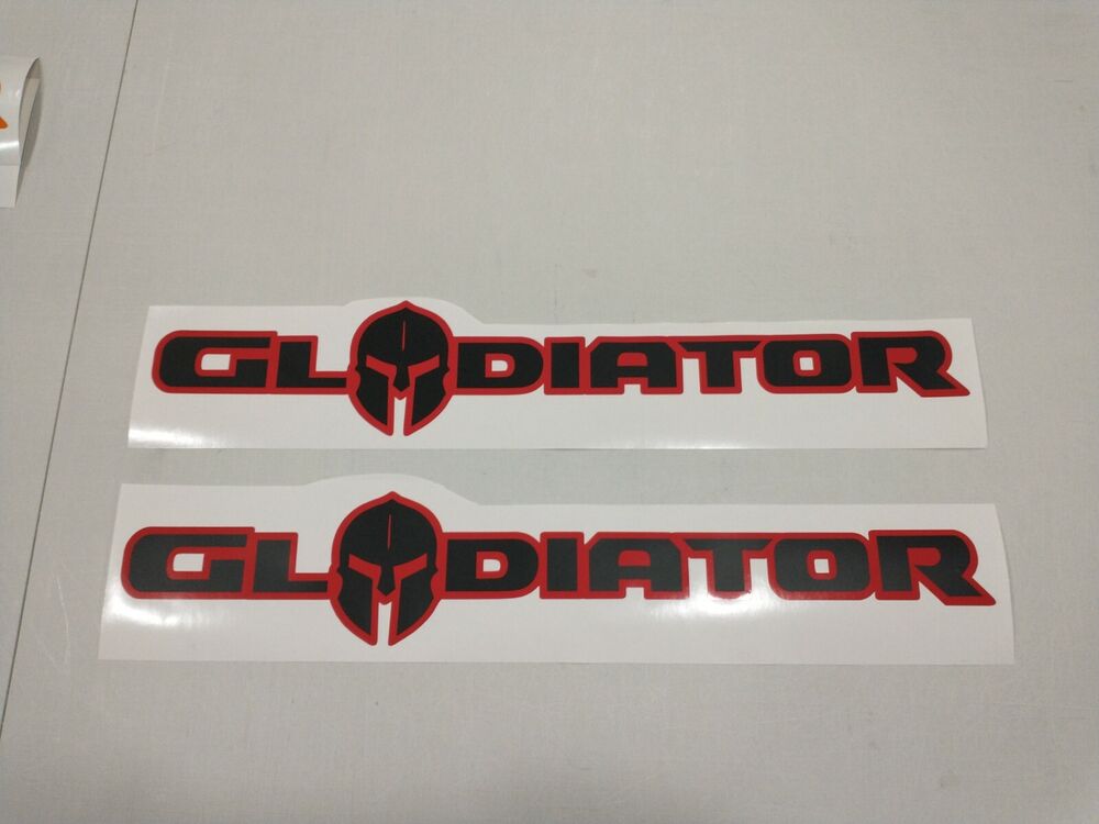 Hood Lettering Name Fits Gladiator Vinyl Decals Set of 2