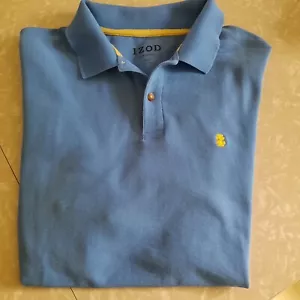 IZOD The Advantage Polo Men's Size Large Blue Polo Golf Shirt - Picture 1 of 5
