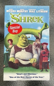 SHREK (2001) Special Edition Big Box VHS - RARE Broken Plastic Seal New Big Box - Picture 1 of 6