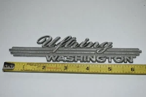Vintage UFTRING - WASHINGTON IL -  Advertising Dealer CAR BADGE EMBLEM SIGN  - Picture 1 of 2