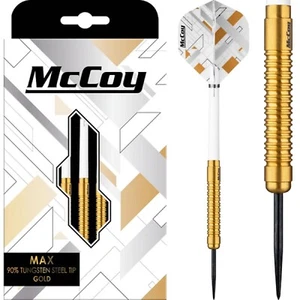 McCOY MAX 90% TUNGSTEN GOLD DARTS SET 26g + FREE WALLET - Picture 1 of 3