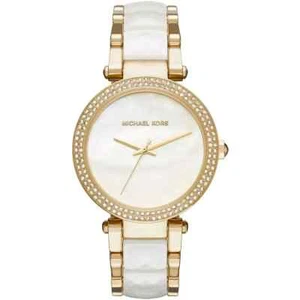Michael Kors Parker Mother of Pearl Ladies Two-Tone Watch MK6400 - Picture 1 of 4