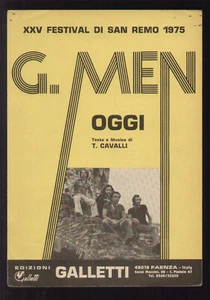 SPARTITO SHEET MUSIC I G. MEN OGGI SANREMO FESTIVAL 1975 TESTO MUSICA T. CAVALLI - Picture 1 of 1