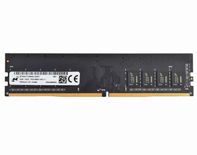 Micron 1X8GB 1RX8 PC4-2666V DDR4 21300Mhz 288Pin UDIMM Desktop Memory RAM - Image 1 of 2