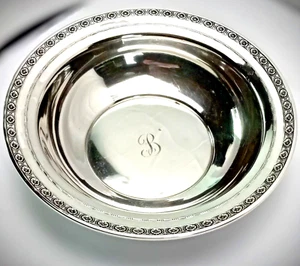 Sterling Silber Schale Markierungen Symbole, Buchstaben Vintage glänzend - Bild 1 von 10