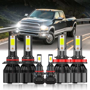 For Dodge RAM 1500 2500 3500 4500 2013 2014 2015 LED Headlight & Fog Light Bulbs - Picture 1 of 16