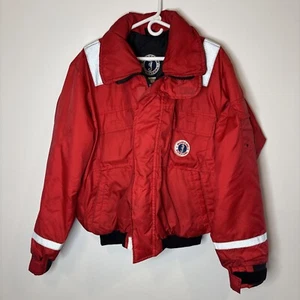 Mustang Survival Flotation Jacket Adult XL Orange Full Zip Type 3 PFD MJ6214 - Picture 1 of 12