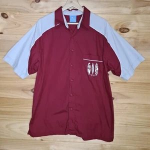 Wave Zone Aussie Legends Surfing Club Red Grey Button Up Shirt Men's Size XL Y2k - Bild 1 von 8
