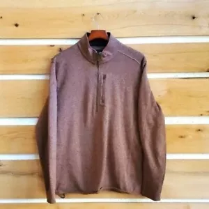 Pullover Lands' End 1/4 Cremallera Bolsillo Cuero Recortado Manga Larga Talla LT Chaqueta - Imagen 1 de 10