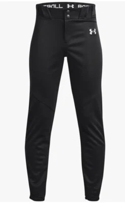 Under Armour Boys Utility Baseball Pant Closed, (001) Black / / White, Small - Image 1 of 2