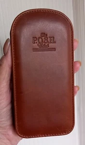 P&O P.O.S.H. Club Leder Brillenetui braun hellbraun Shows - NEU - Bild 1 von 6