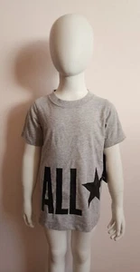 Converse All Star Boys Grey Marle Printed Short Sleeve T Shirt Size 4 New - Picture 1 of 7
