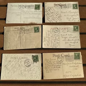 Benjamin Franklin 1 Cent Stamped Postcards 1909-1938 - Postmarked 1cent Stamps - - Picture 1 of 16