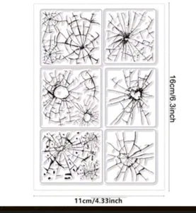 Crackle clear stamps Halloween card NEW Free Ship - Picture 1 of 1