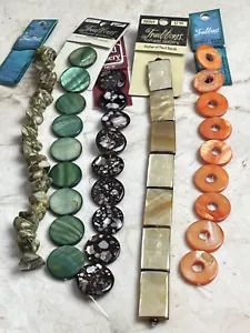 Craft Store Mother of Pearl Bead Lot of 5 - Picture 1 of 7