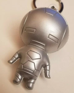 Gray Iron Man 3D Action Figure Keychain Key Ring Ornament Marvel - Picture 1 of 5