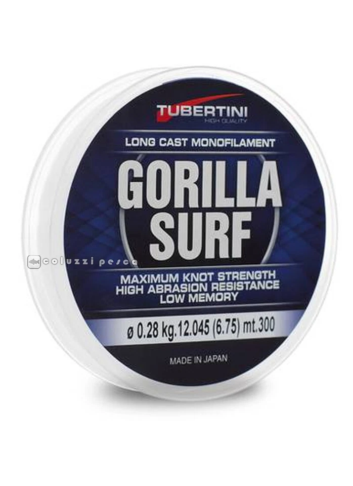 FILO TUBERTINI GORILLA SURF 300 M PESCA MONOFILO RESISTENTE MADE IN JAPAN - Immagine 1 di 1