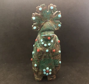 Zuni Corn Maiden Claudia Peina *SIGNED* Incredible Azurite Malachite F6412 - Picture 1 of 7