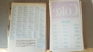 25 ORIGINAL COCA~COLA DOOR or WINDOW STORE HOURS Decal Sticker Sign COKE - NEW - Picture 1 of 5