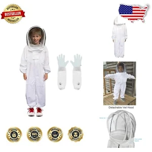 Safety-Designed Kids Beekeeping Suit - Perfect for Young Aspiring Beekeepers! - Picture 1 of 10