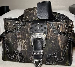 Handbag (purse) Western Concealed Carry Buckle Camouflage Nice - Picture 1 of 10