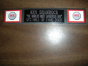 KEN SHAMROCK (UFC) NAMEPLATE FOR SIGNED TRUNKS DISPLAY/PHOTO/PLAQUE - Picture 1 of 1