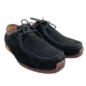 Clarks Originals Wallabee Shoes Men's 8 Black Suede Low Top Casual Academia Work - Picture 1 of 16