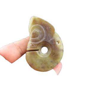 Chinese old jade,collectibles,Hongshan culture,rare pig dragon, pendant T(926) - Picture 1 of 6