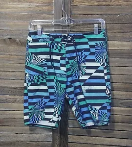 Volcom Mod-Tech Board Shorts Teen Boys 27 Swim Trunks Beach Vacation Youth - Picture 1 of 10