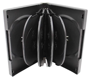 Boîtier coque de rangement film premium standard noir DVD 10 disques 33 mm neuf de remplacement - Photo 1/6