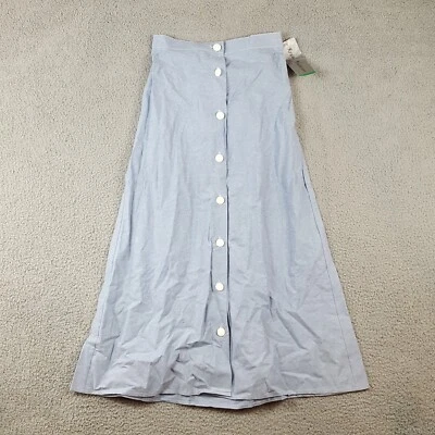 Maxi Falda Larga De Colección Años 80 90 Denim Línea A Botón Delantero Para Mujer Pequeña Western Foto 1 de 4