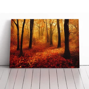 The Sumptuous Autumn Forest Canvas Wall Art Print Framed Picture Home Decor - Picture 1 of 5
