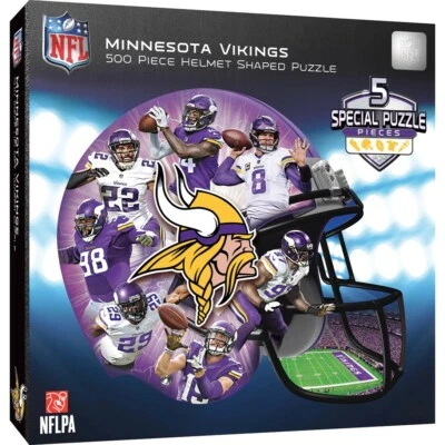 Rompecabezas MasterPieces Minnesota Vikings 500 piezas con forma de casco Foto 1 de 3