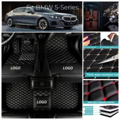 Alfombrillas coche bmw serie 5 f10 e60 520i 525i 528i 530i 535i alfombrillas coche personalizadas Foto 1 de 4